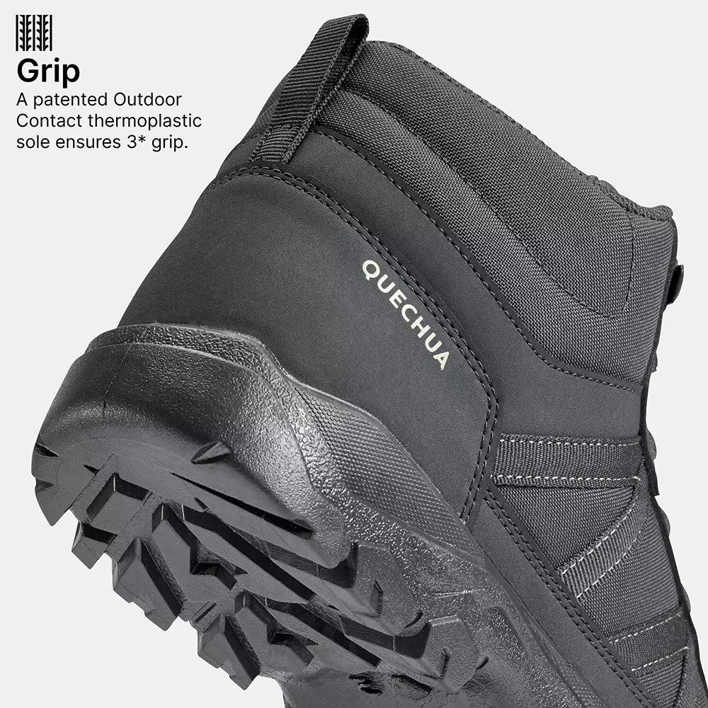 quechua-round-toe-hiking-shoes-mid-ankle-ethylene-vinyl-acetate-eva-sole-size-uk-7-black-nh100