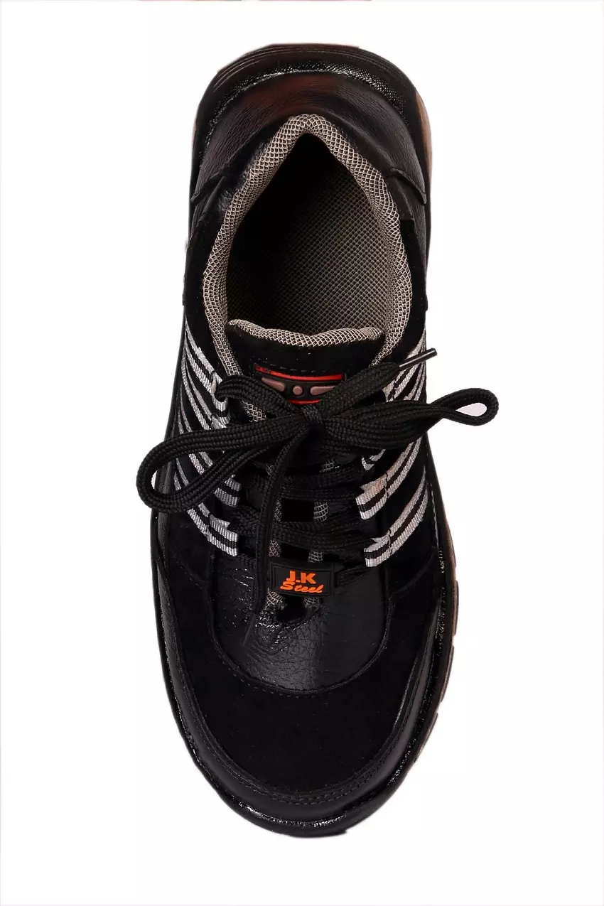 Jk Port JKPA058BLK Steel Toe Safety Shoes, Size 6
