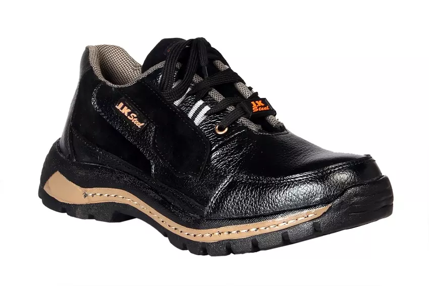 Jk Steel JKPA061BLK Steel Toe Black Safety Shoes, Size 7