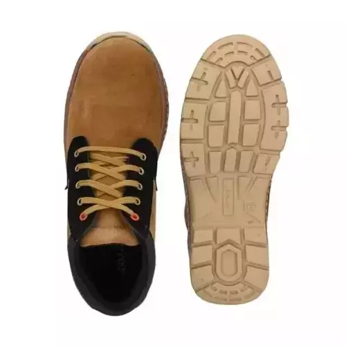 ADZON Steel Toe Safety Shoe High Ankle Genuine Leather Size UK 9 Tan, 2272