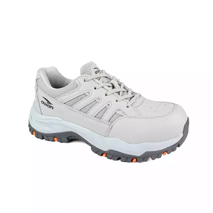 Asian Steel Toe Safety Shoes Low Ankle Size UK 10 Grey, PROTECTIVE 02-GREY-10