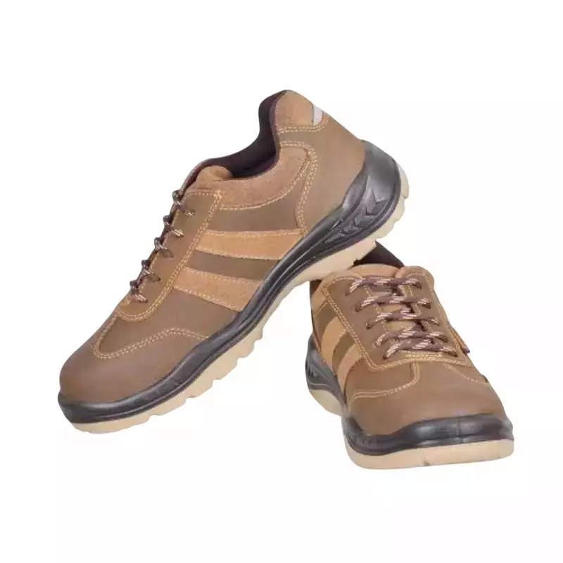 Coffer Safety Steel Toe Safety Shoes PVC Sole Low Ankle Brown Leather Size UK 12, 1118Brown