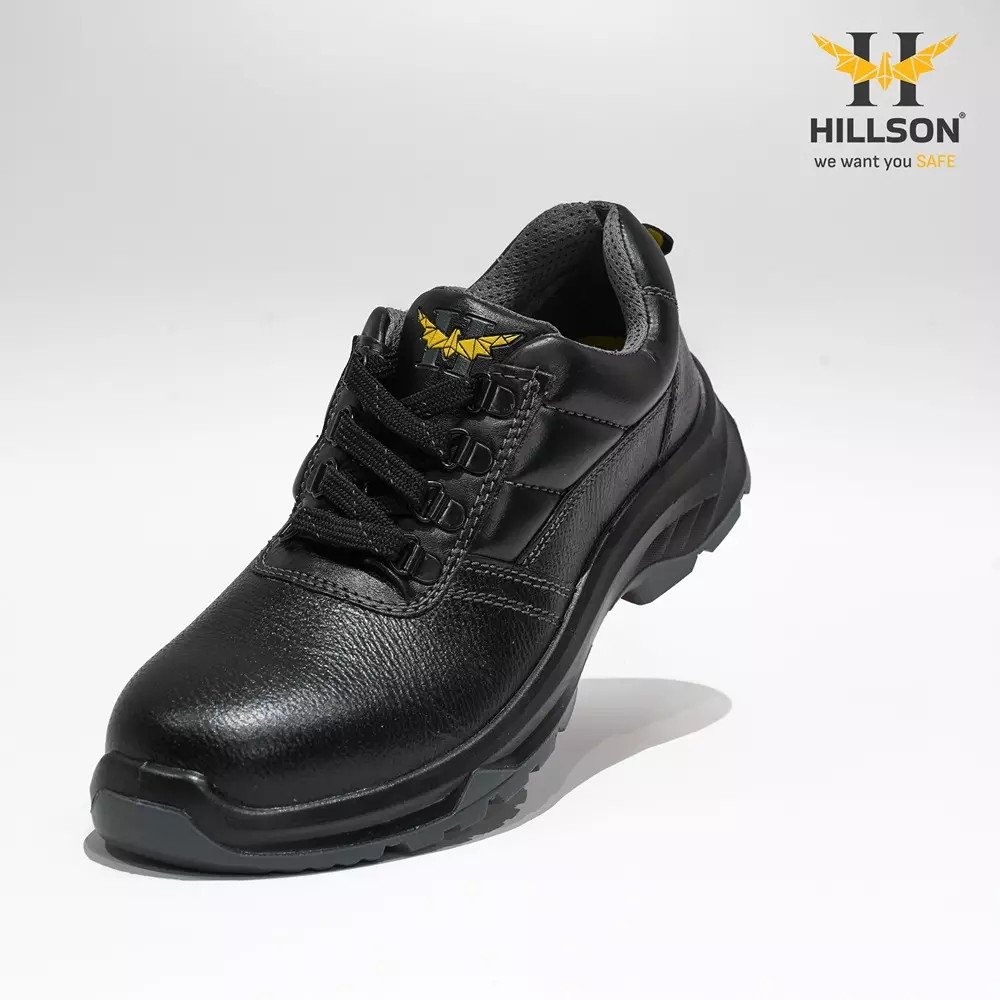 hillson-steel-toe-safety-shoes-pu-sole-low-ankle-black-real-buff-leather-size-uk-5-cl03