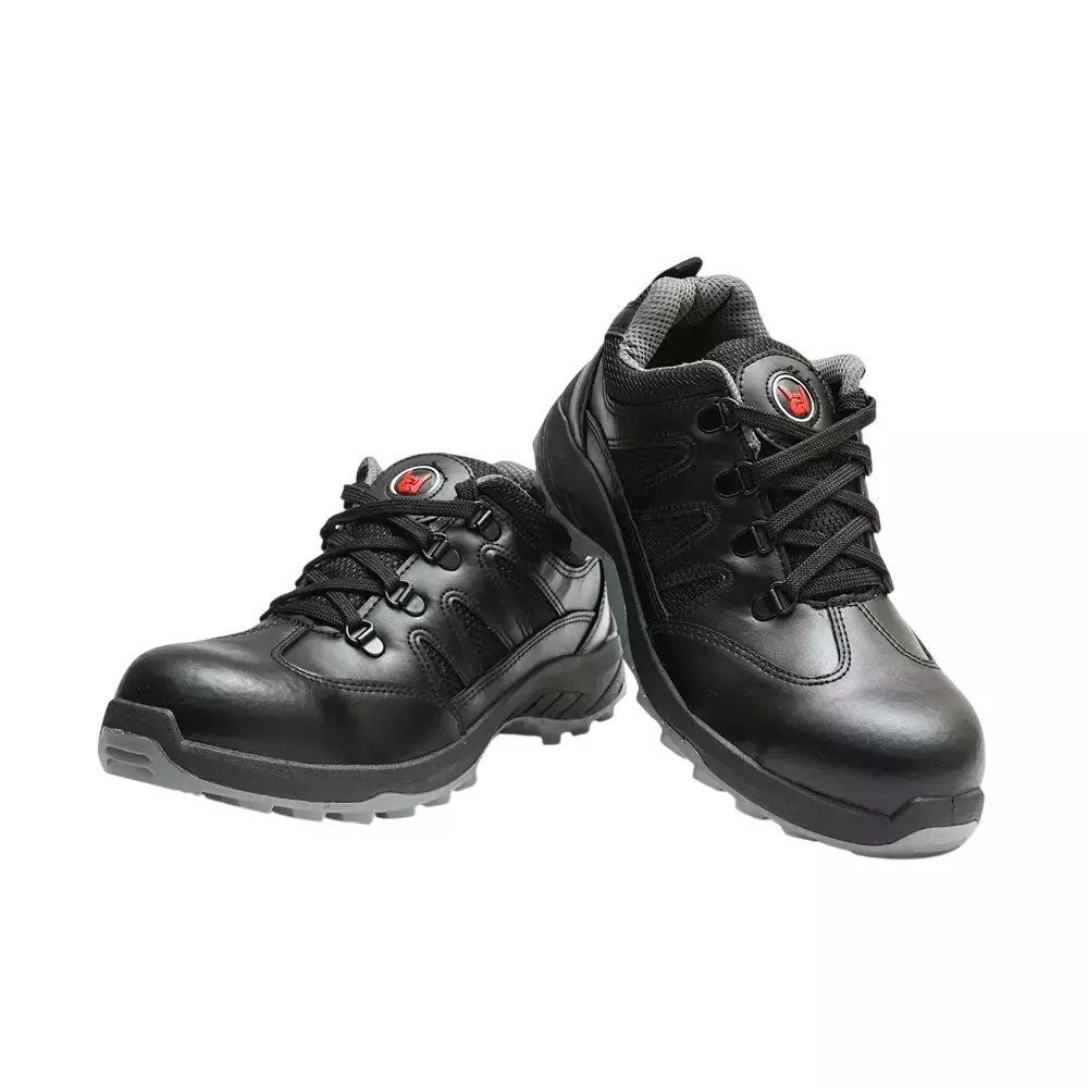 Hillson Steel Toe Safety Shoes Mid Ankle TPF Sole Mid Ankle Size UK 10 Black, SWAG 1905