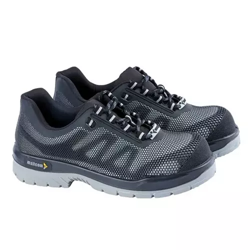 mallcom-composite-toe-safety-shoes-pu-double-density-low-ankle-black-grey-knitted-fabric-size-uk8-freddie-h22