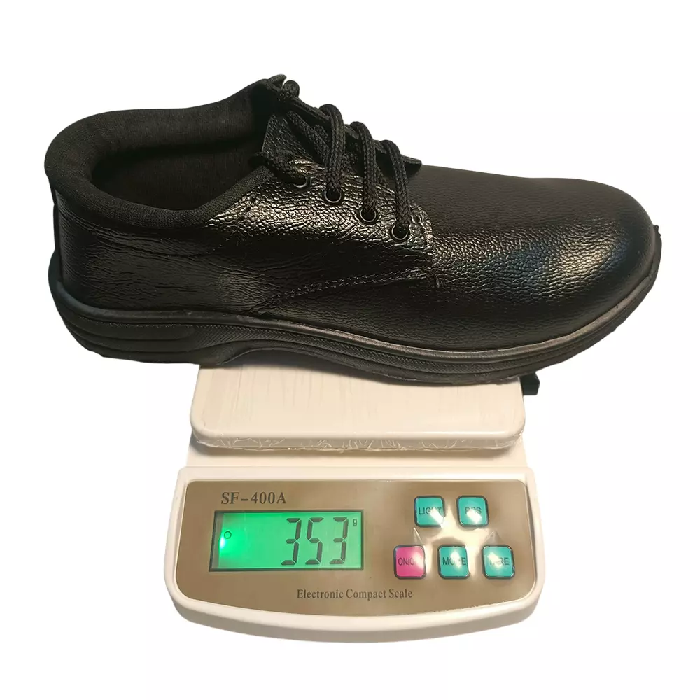 GENERIC Fiber Toe Safety Shoes PVC Sole Size UK 9 Black, Unik-9 (Pack of 4 Pairs)