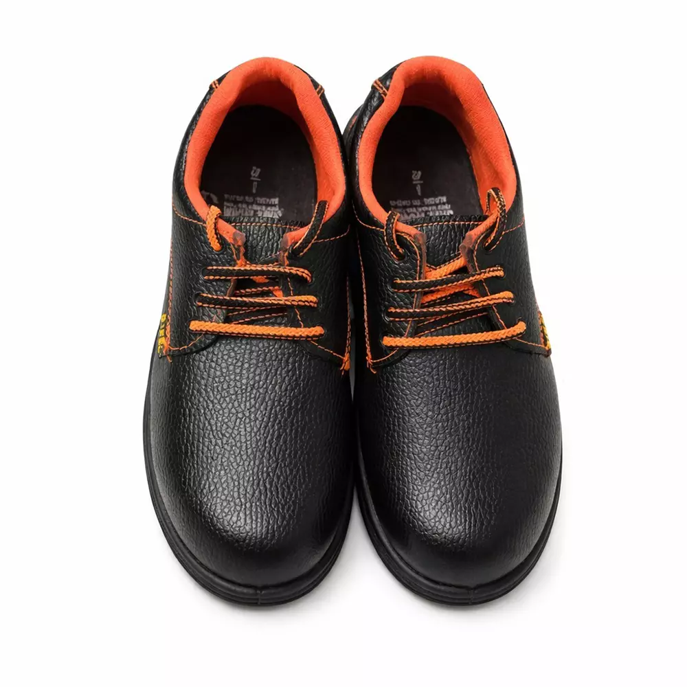 GENERIC Steel Toe Safety Shoes PVC Sole Size UK 9 Black, Steel-9 (Pack of 4 Pairs)