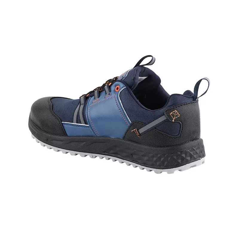 Fuel Steel Toe Safety Shoes PVC Double Density Low Ankle Navy BlueSynthetic with Foam for Mens Size UK10, Flute