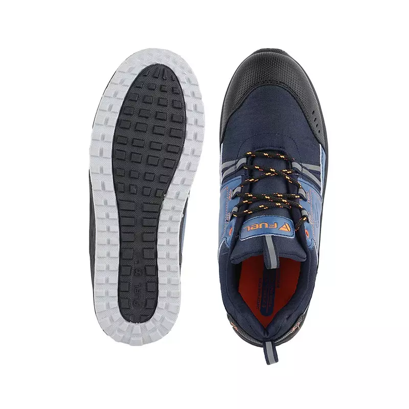 Fuel Steel Toe Safety Shoes PVC Double Density Low Ankle Navy BlueSynthetic with Foam for Mens Size UK10, Flute