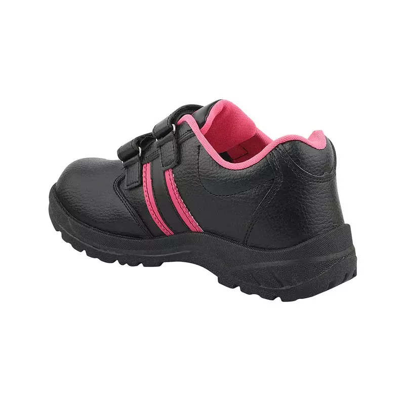 Fuel Metallic Toe Safety Shoes PVC Single Density Low Ankle PinkSynthetic Leather for Women Size UK4, Riga