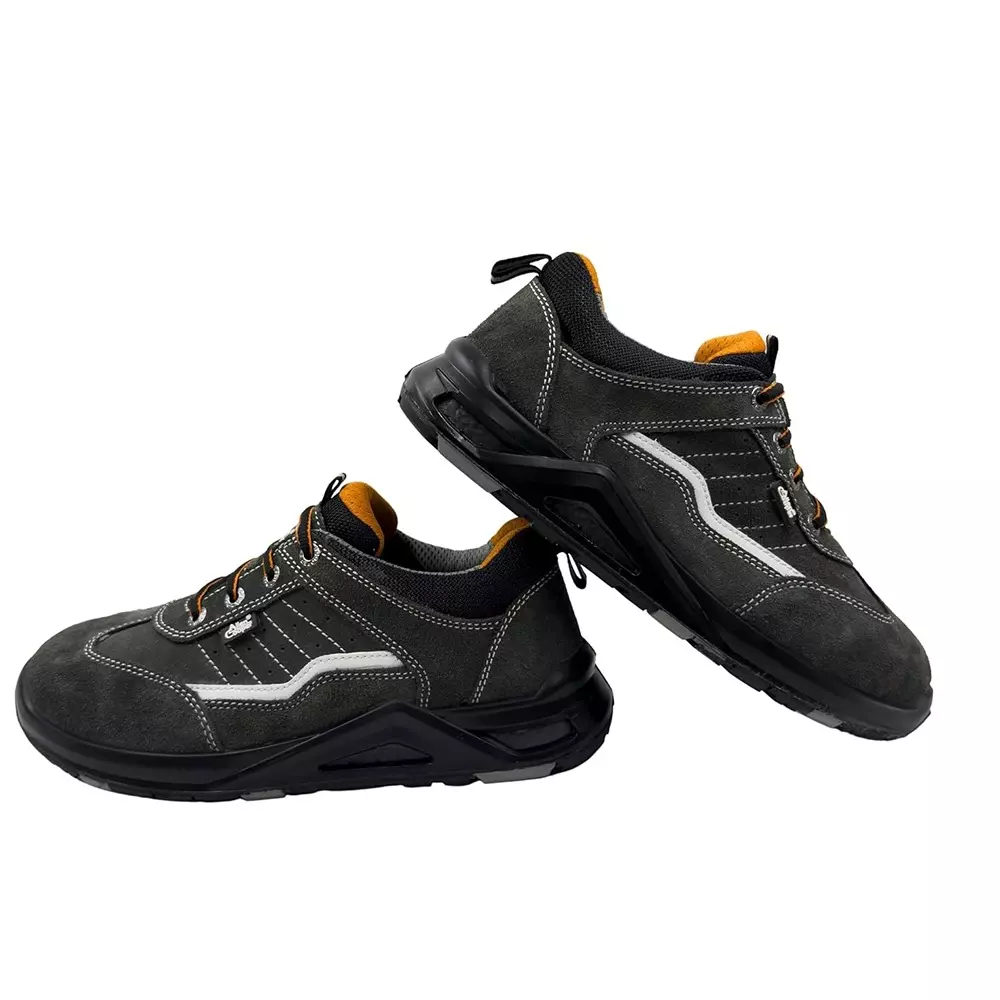 Allen Cooper Steel Toe Safety Shoe Low Ankle Nitrile Rubber Sole UK 5 Size Grey for Industrial Use, ACL 3685