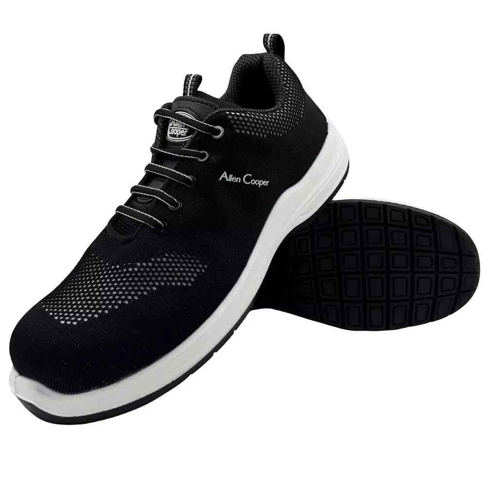 allen-cooper-composite-toe-safety-shoe-low-ankle-pu-sole-uk-7-size-black-for-industrial-use-acf-11740