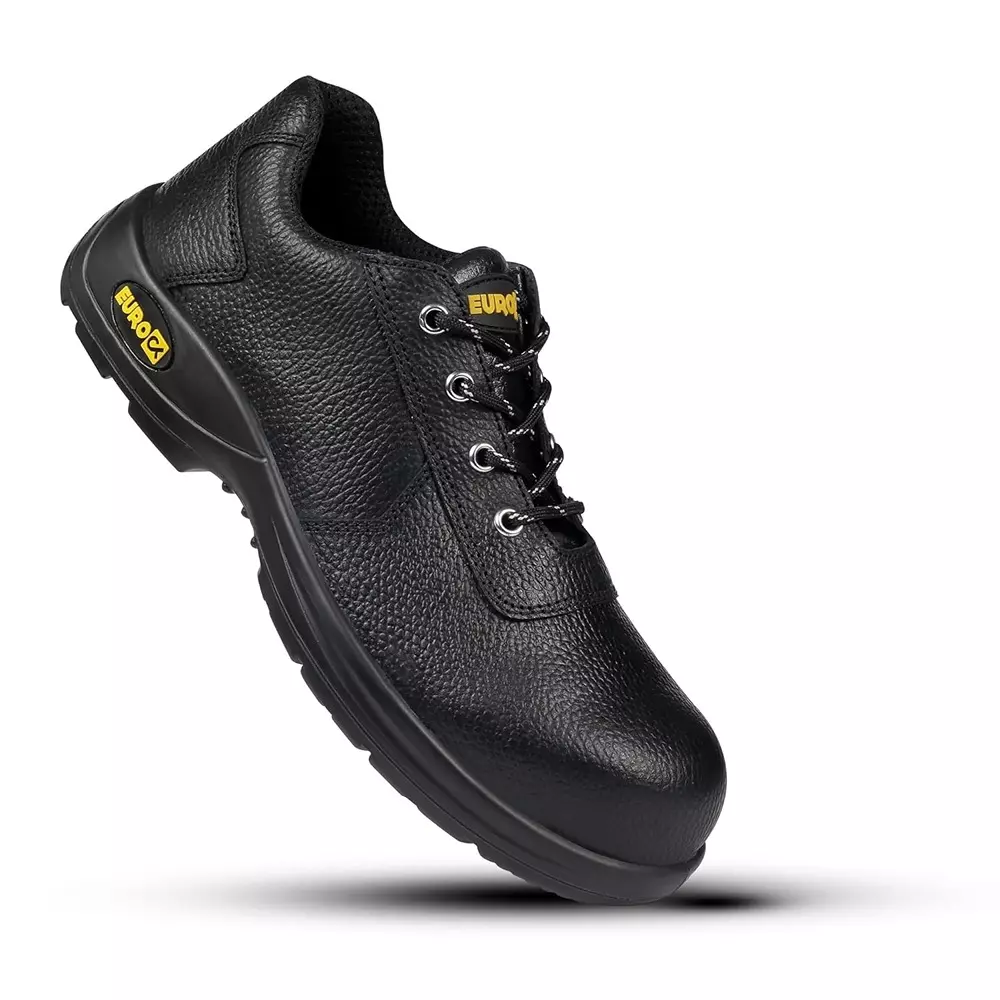 Eurock OXFORD 200 J Steel Toe Safety Shoe Low Ankle PU Sole UK 6 Size Black for Industrial Use, 82572-OXFORD-06