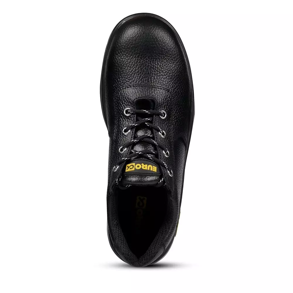 Eurock OXFORD 200 J Steel Toe Safety Shoe Low Ankle PU Sole UK 6 Size Black for Industrial Use, 82572-OXFORD-06