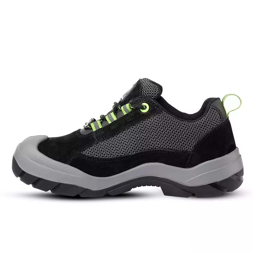 Euro Security RHINO 200 J Steel Toe Sporty Safety Sneaker Low Ankle PU Sole UK 6 Size Suede Leather Grey for Industrial Use