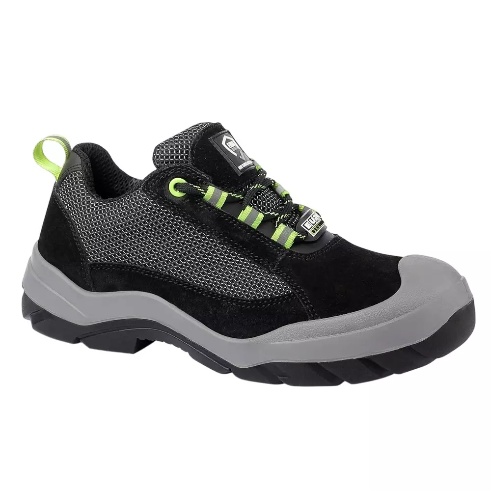 Euro Security RHINO 200 J Steel Toe Sporty Safety Sneaker Low Ankle PU Sole Suede Leather Grey for Industrial Use