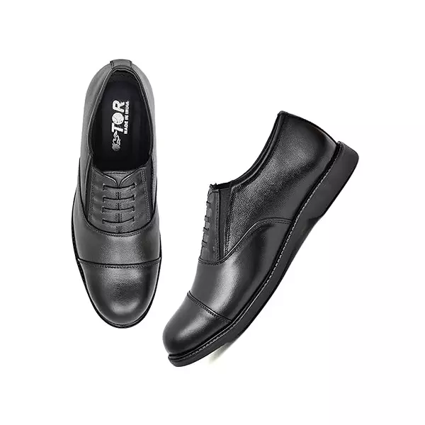 TOR Industrial Safety Shoes Low Ankle Rubber Sole Black Size UK 7, TOR_022