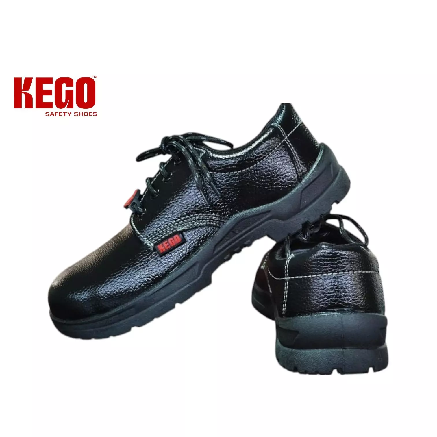 KEGO Safety Shoes Metal Toe Low Ankle Direct Injection PVC (Moulded) Sole Black UK 7, KG-PVS-1008 (1 Pair)