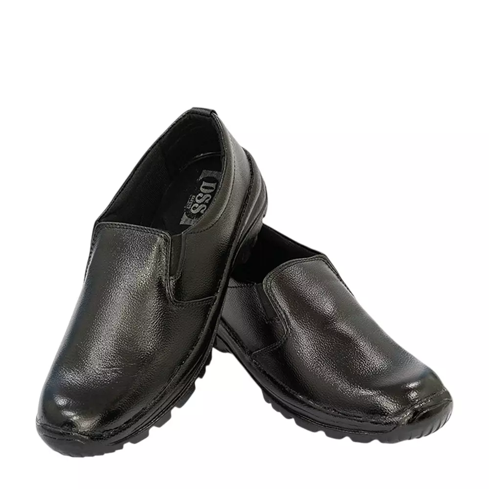 DSS Steel Toe Safety Shoes NBR Sole Low Ankle Black Buff Grain Leather Size UK 7, DSS- Ladies Belly