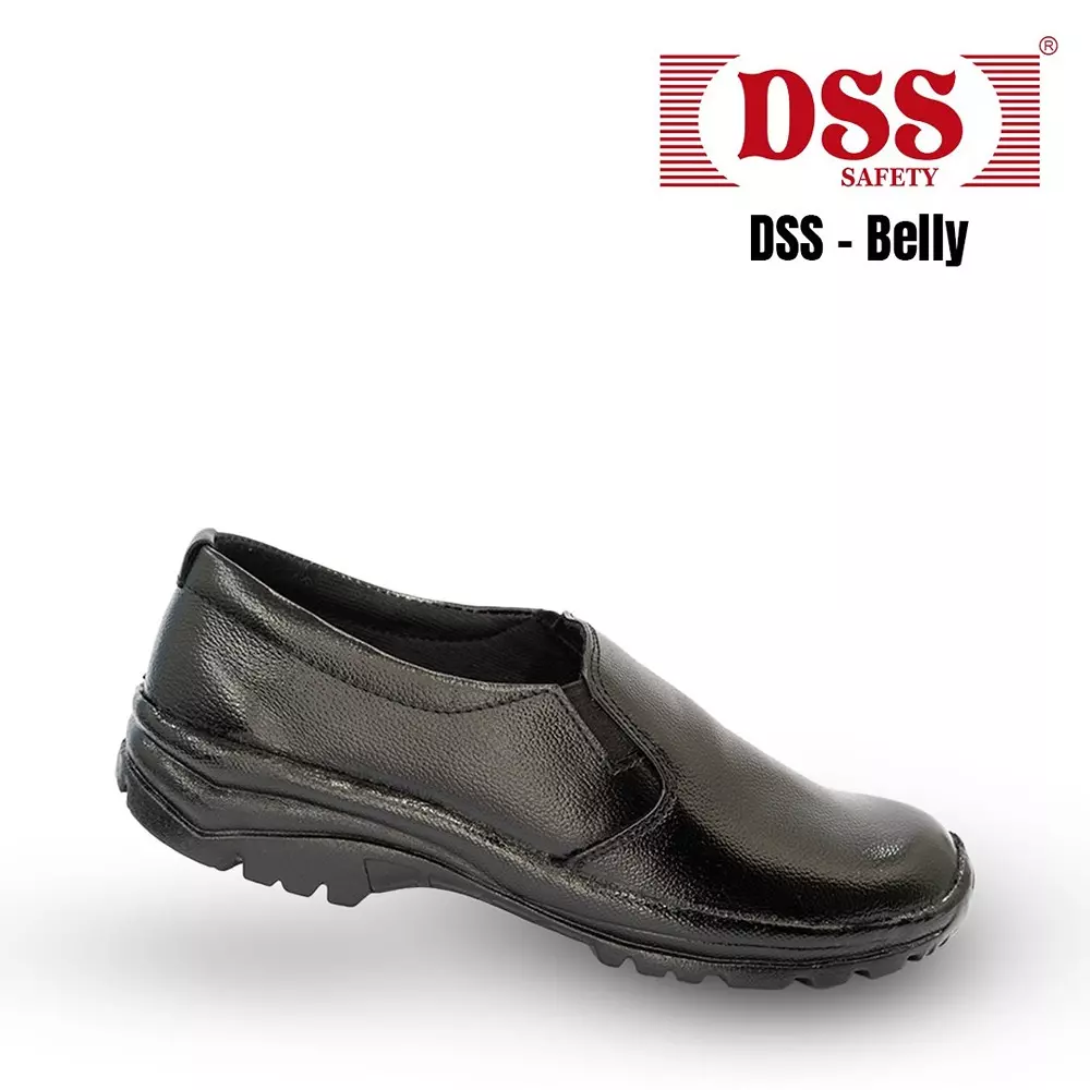 dss-steel-toe-safety-shoes-nbr-sole-low-ankle-black-buff-grain-leather-size-uk-8-dss-ladies-belly-5-pair
