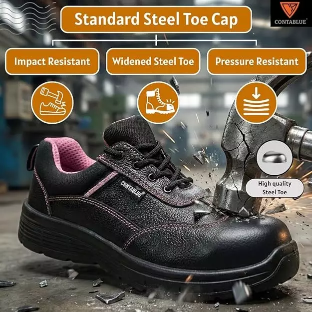 contablue-steel-toe-safety-shoes-pu-sole-low-ankle-black-genuine-leather-size-uk-5-angel