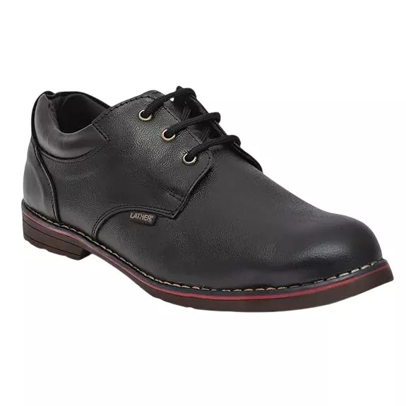 Torzu Steel Toe Safety Shoes TPR Sole Low Ankle Black Real Leather Size UK 6
