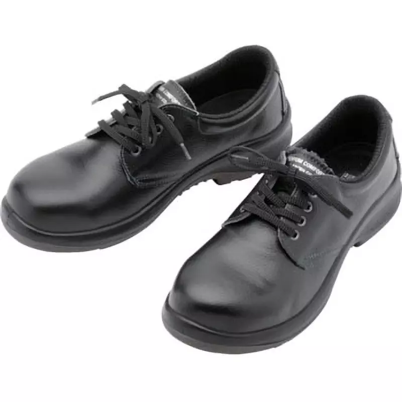 MIDORI Safety Shoes Cow Chrome Leather UK 7.5 Size Black, PRM210