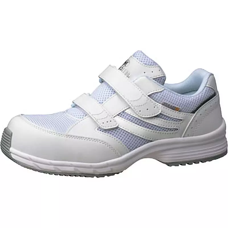 MIDORI Slip-Resistant Sneakers Artificial leather / mesh UK 4 Size Electrostatic White, LSS-705S-W-23.0