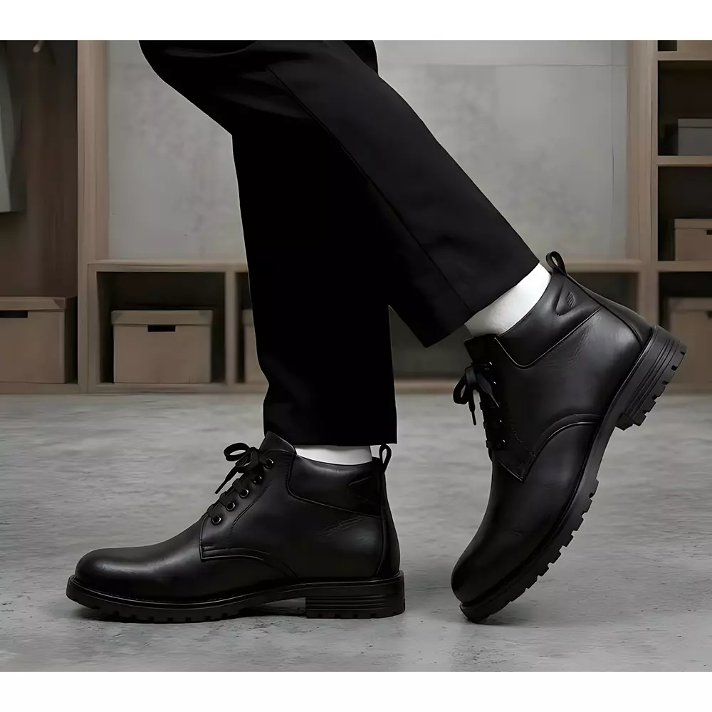 wugo-low-ankle-airmix-sole-safety-shoes-leather-black-stailness-steel-toe-10-uk-size-for-industrial-use-m1001b