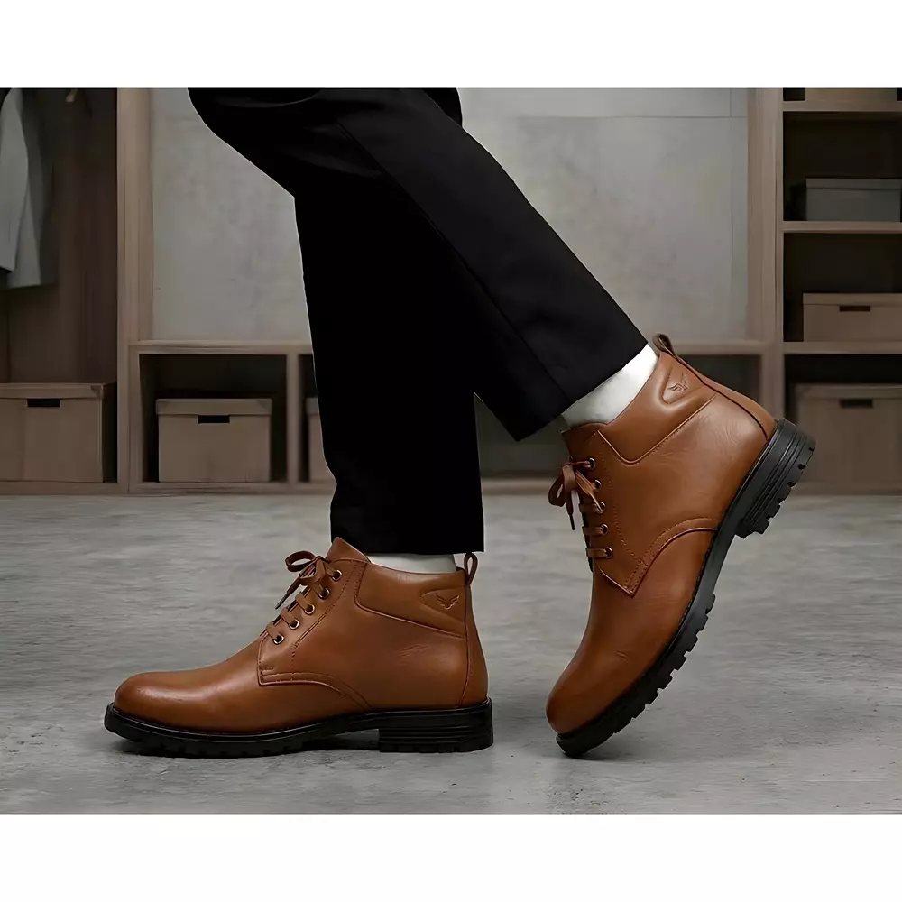 wugo-low-ankle-airmix-sole-safety-shoes-leather-tan-stailness-steel-toe-8-uk-size-for-industrial-use-m1002b