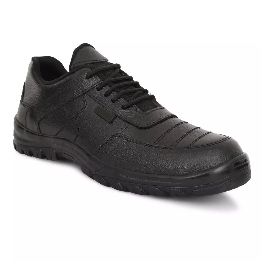 tor-safety-shoes-steel-toe-low-ankle-rubber-sole-leather-size-uk-9-black-tzu-st-isi-g-blk-101