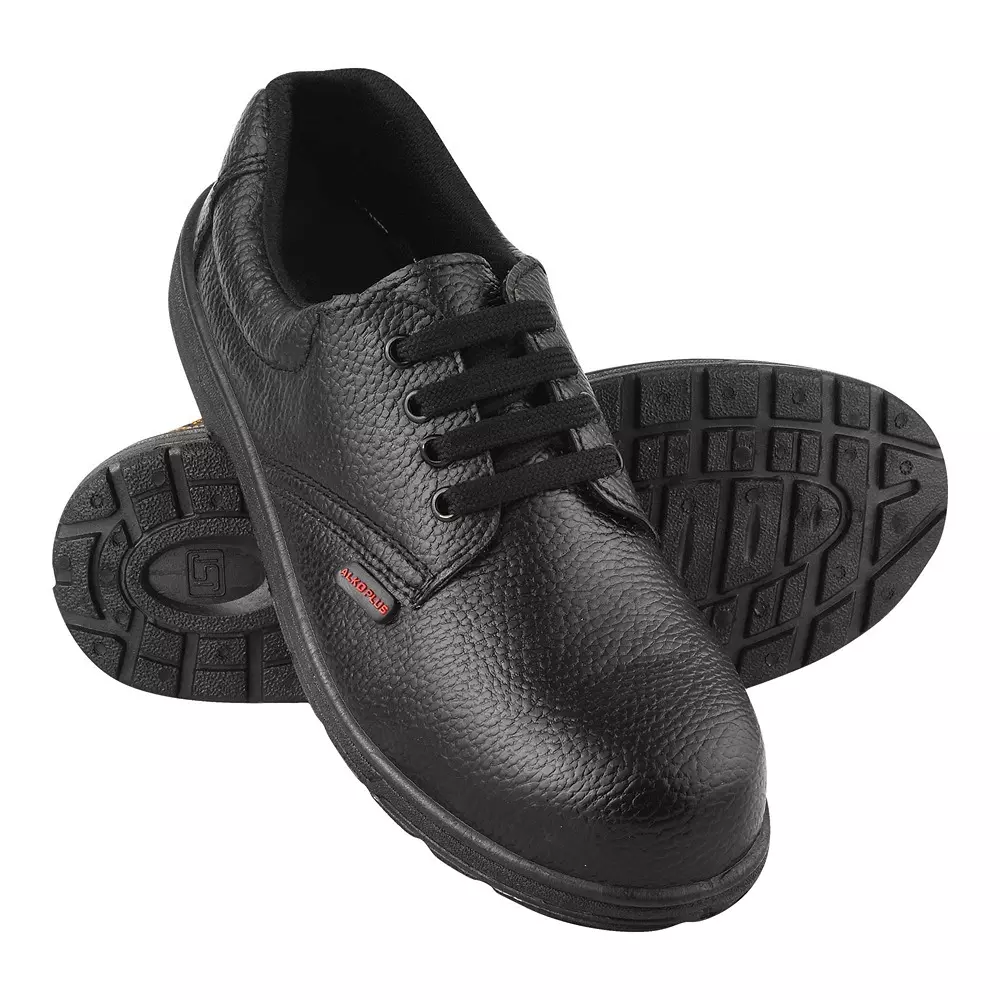 alko-plus-general-safety-shoes-steel-toe-low-ankle-synthetic-leather-upper-material-pvc-sole-size-uk-9-black-aps-t2