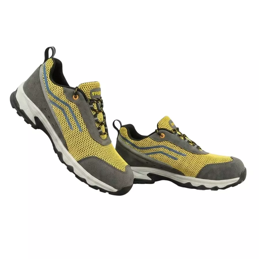 Fuel Composite Toe (200J) Safety Shoes Low Ankle Breathable Mesh Grey & Yellow, Defender