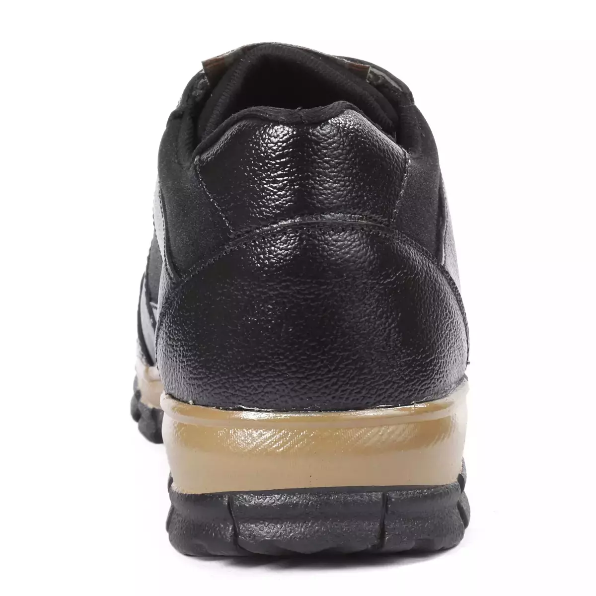 Rich Field Steel Toe Safety Shoe Genuine Leather Low Ankle Size UK 8 Black, SGS1131BK