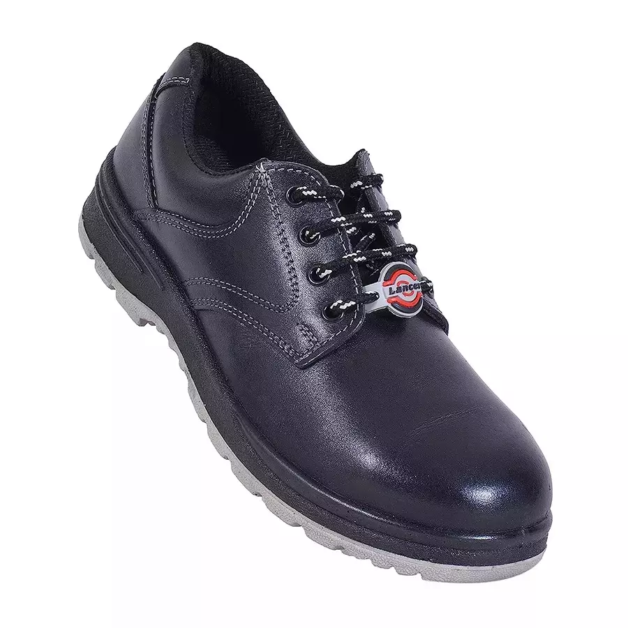 Lancer Steel Toe Safety Shoes PU Sole UK 6 Black, TP-202