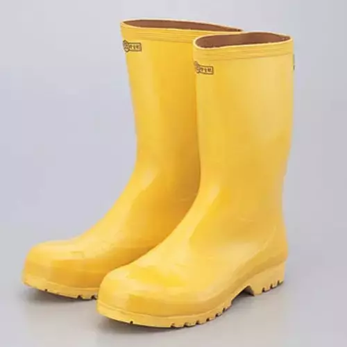 AS ONE Safety Rubber Boots NBR With Oil Resistance And Anti-Slip High Cut Yellow Size 24.5 cm