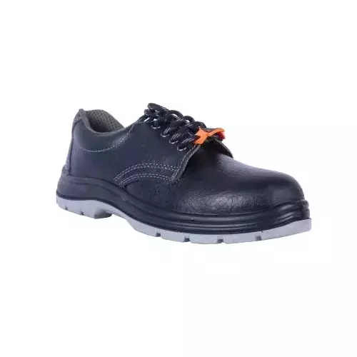 Contablue PANTHER Series Steel Toe Safety Shoes Low Ankle Leather Black Size UK 11, PANTHER201