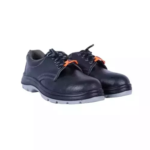 Contablue PANTHER Series Steel Toe Safety Shoes Low Ankle Leather Black Size UK 11, PANTHER201
