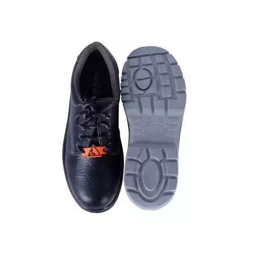 Contablue PANTHER Series Steel Toe Safety Shoes Low Ankle Leather Black Size UK 11, PANTHER201