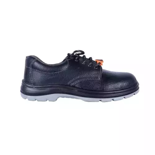 Contablue PANTHER Series Steel Toe Safety Shoes Low Ankle Leather Black Size UK 11, PANTHER201