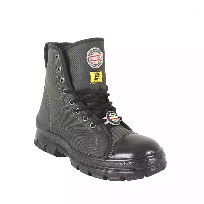 Liberty Warrior Hard Toe Army Shoes PU Sole High Ankle Olive Green UK 7, 7188-146