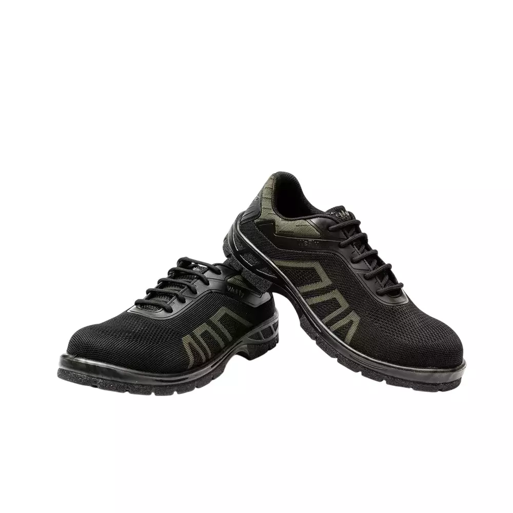 Hillson Hard Toe Safety Shoes Low Ankle PU Sole Low Ankle Size UK 7 Green, WF02 GREEN