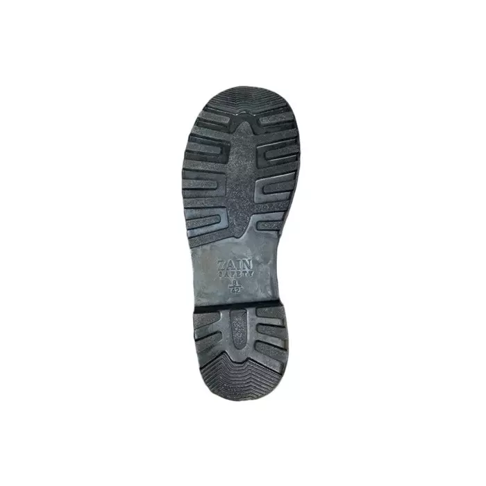 Zain Safety HRO Steel Toe Safety Shoes NBR High Ankle Black Buff Barton Genuine Leather Size UK12, SAFEX WELDER (HEAT)