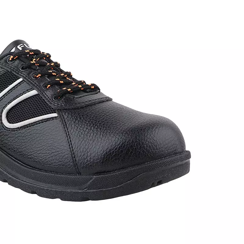 Fuel Metallic Toe Safety Shoes PVC Single Density Low Ankle BlackSynthetic Leather for Mens Size UK9, Shank