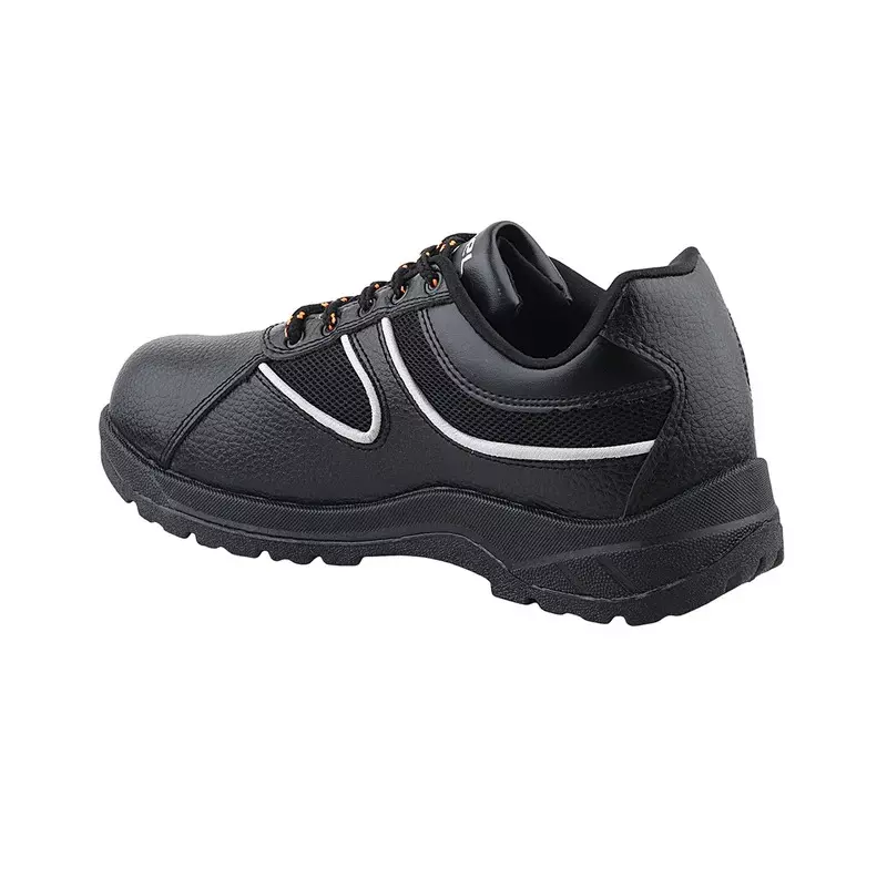 Fuel Metallic Toe Safety Shoes PVC Single Density Low Ankle BlackSynthetic Leather for Mens Size UK9, Shank