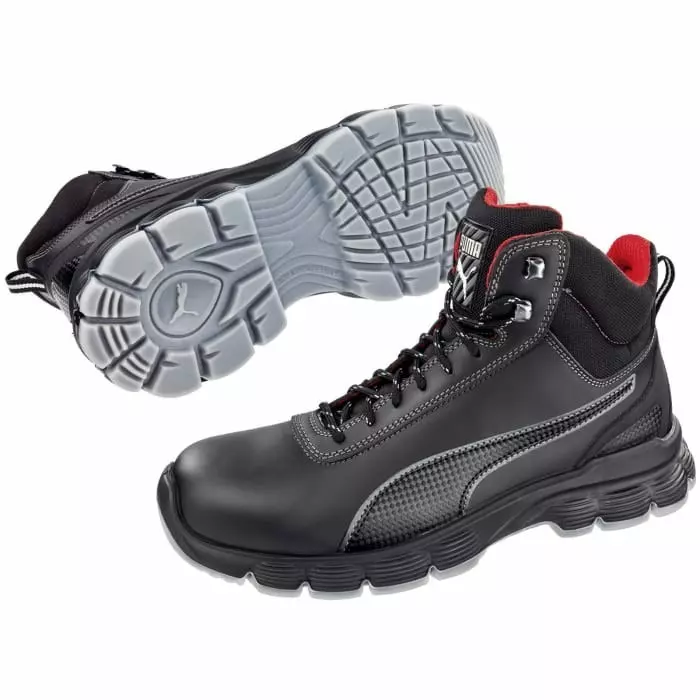 Puma Safety CONDOR BLACK MID Unisex Black Steel Toe Capped Safety Shoes UK 9 EU 43, 630101