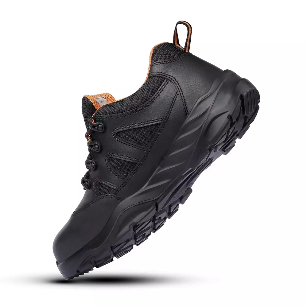 Euro Security VERVE 200 J Composite Toe Safety Shoe Low Ankle PU Sole UK 6 Size CG Nappa Leather Black for Industrial Use