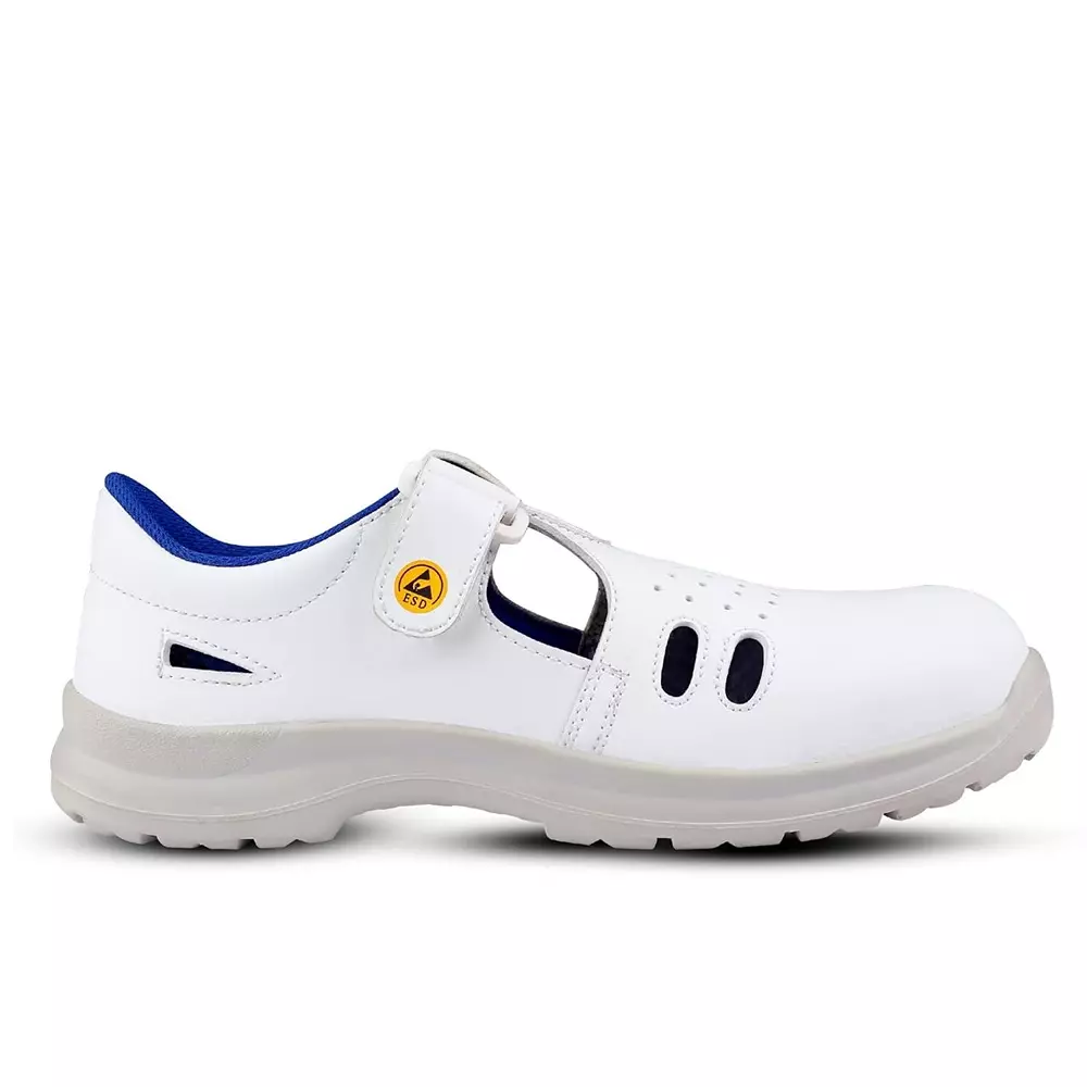 Euro Security AQUA SANDAL 200 J Steel Toe Safety Shoe Low Ankle PU Sole UK 8 Size Micro Fiber White for Hospital, Pharma & Food Industry Use