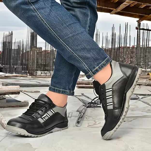 Torzu Steel Toe Safety Shoes Low Ankle Size 7 UK Dark Grey, TORZU-322