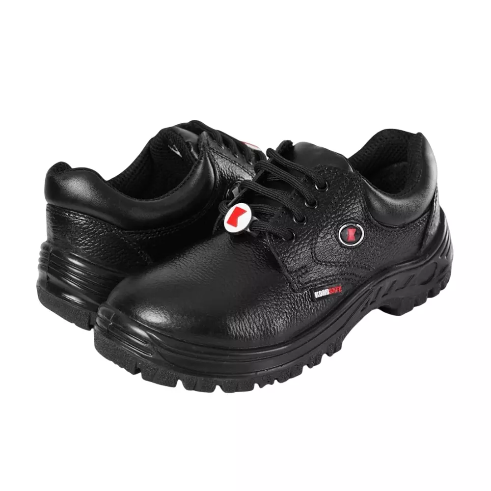 Komisafe Steel Toe Safety Shoe Low Ankle PU Sole Leather UK 9 Size for Industrial Use, KNIGHT